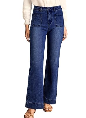 Astylish Women's Wide Leg Jeans High Waisted Stretchy Straight Leg Jeans Loose Trendy Denim Pants with Pocket
