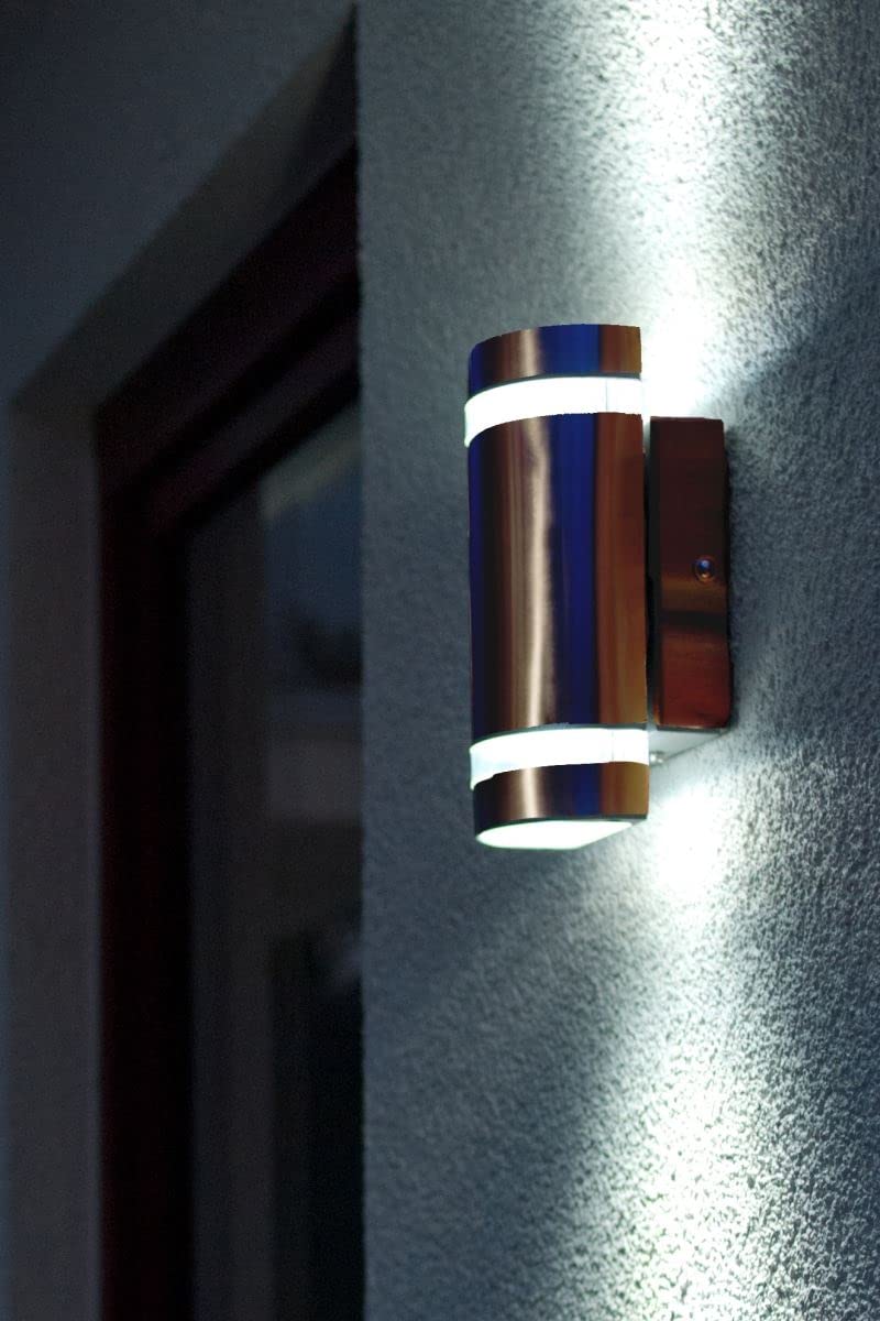 Eco Light Lutec Focus LED-Außenwandleuchte, 35W, Edelstahl (ST6040GU10)