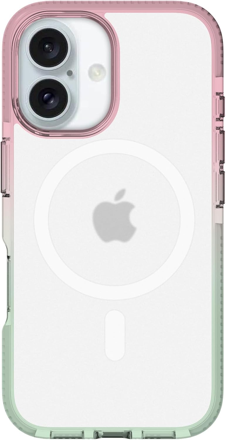 Prodigee iPhone 16 | Transparent Case | Drop Tested | Dual Layer Cover | Wireless Charging Compatible | Shockproof Military-Grade Protection| (Flow, Desert, iPhone 16 Pro (6.3))