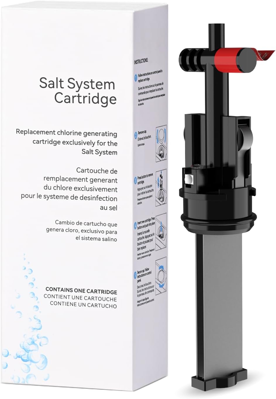 Salt System Cartridge Replacement - Water Treatment Replacement Cartridge for Spas & Hot Tubs, Hot Tub Salt Cartridge for Hot Spring Highlife, Limelight, Up to 4 Months Each, 1Pack