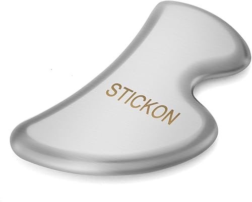 Miniatura 2 de STICKON Acero inoxidable Gua Sha Scraping Masaje IASTM Soft Tissue Mobilization Tool (forma B)