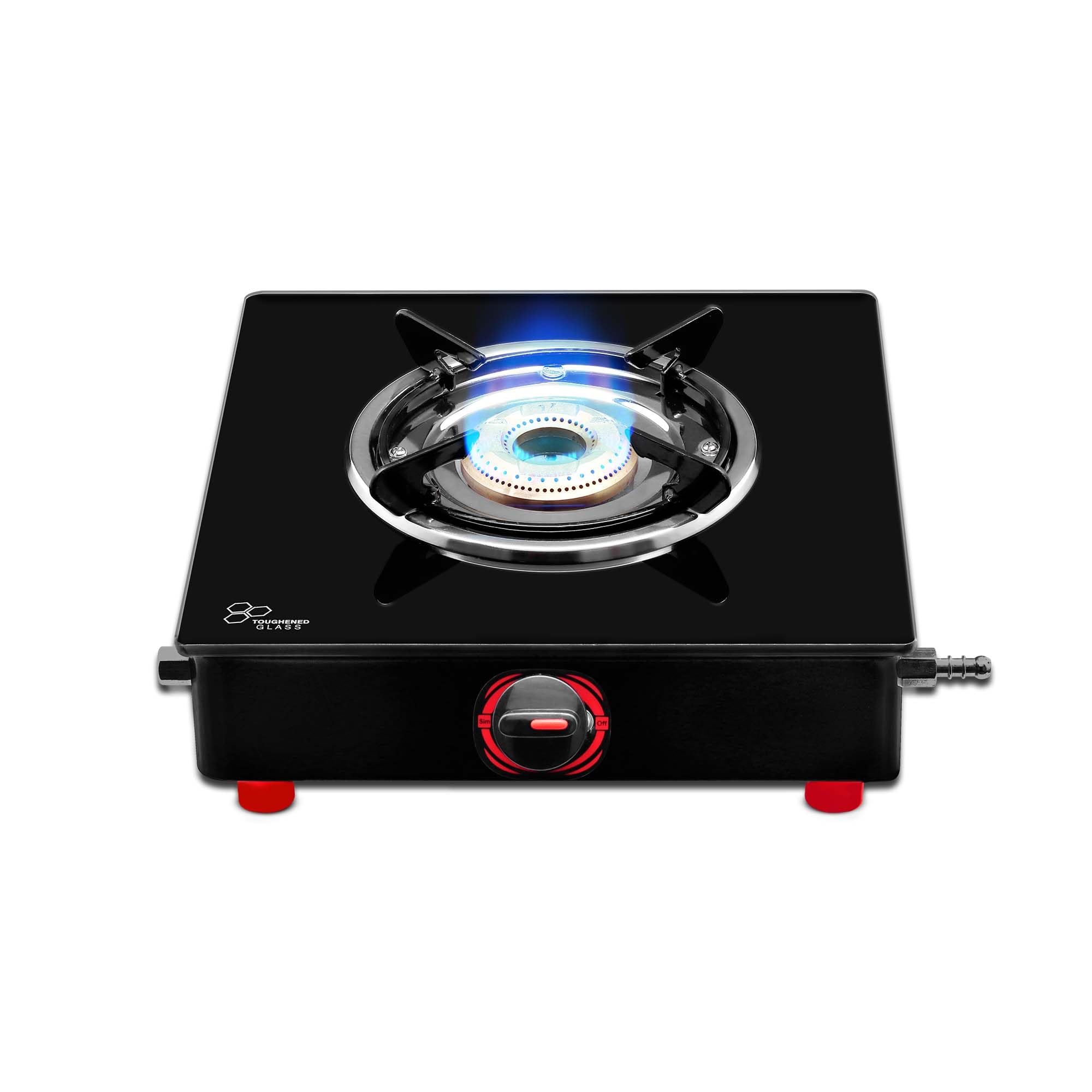 Surya Flame Gas Stove Single Burner LPG Glass Top Chulha with toughened glass Brass Burner Smart manual ignition Cooktop ISI Certified Doorstep Services 2 Years (1Burner Black) (B098Q4GHKK) Amazon Price History, Amazon Price Tracker