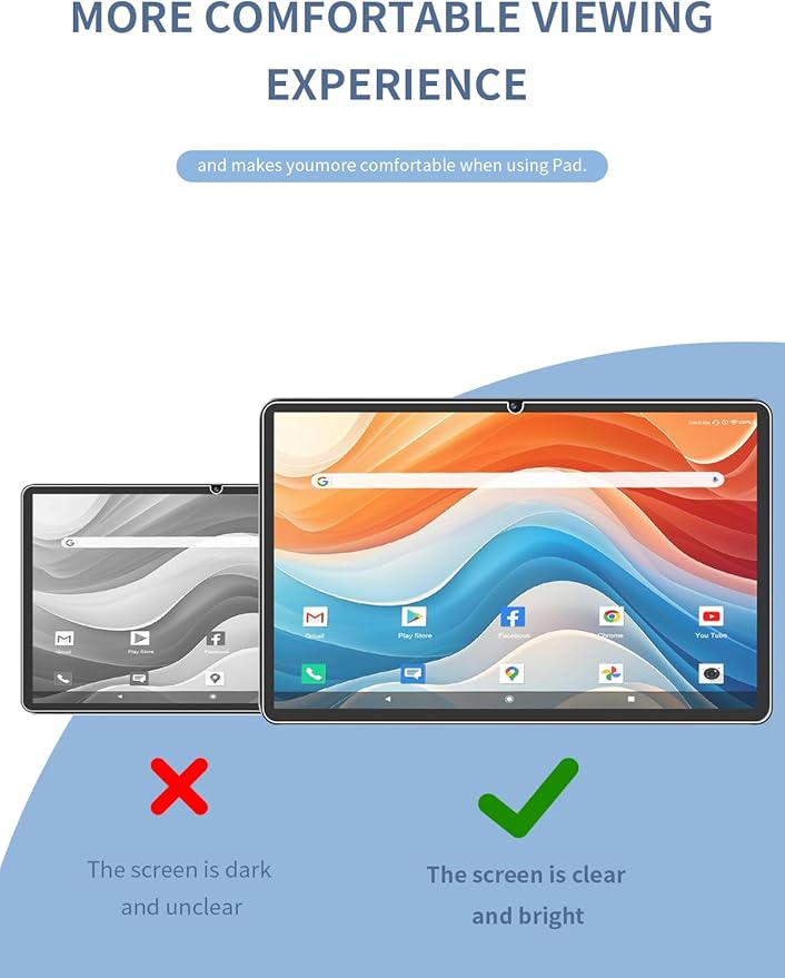 Protector de Pantalla de Vidrio Templado para MEIZE D126 11 Pulgadas (2 Unidades) miniatura 4