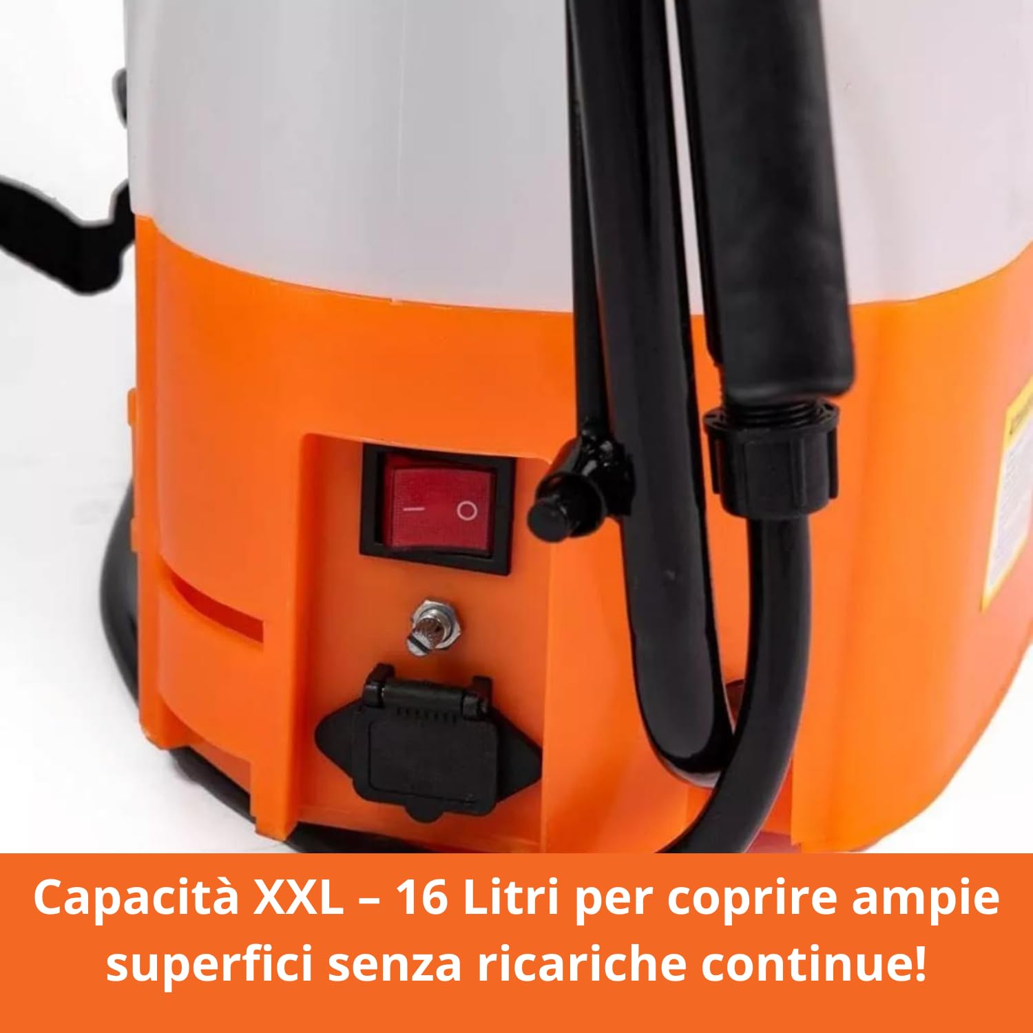 Pompa Irroratrice a Batteria con Atomizzatore a Spalla, Nebulizzatore 16L con Ugelli Intercambiabili per Verderame