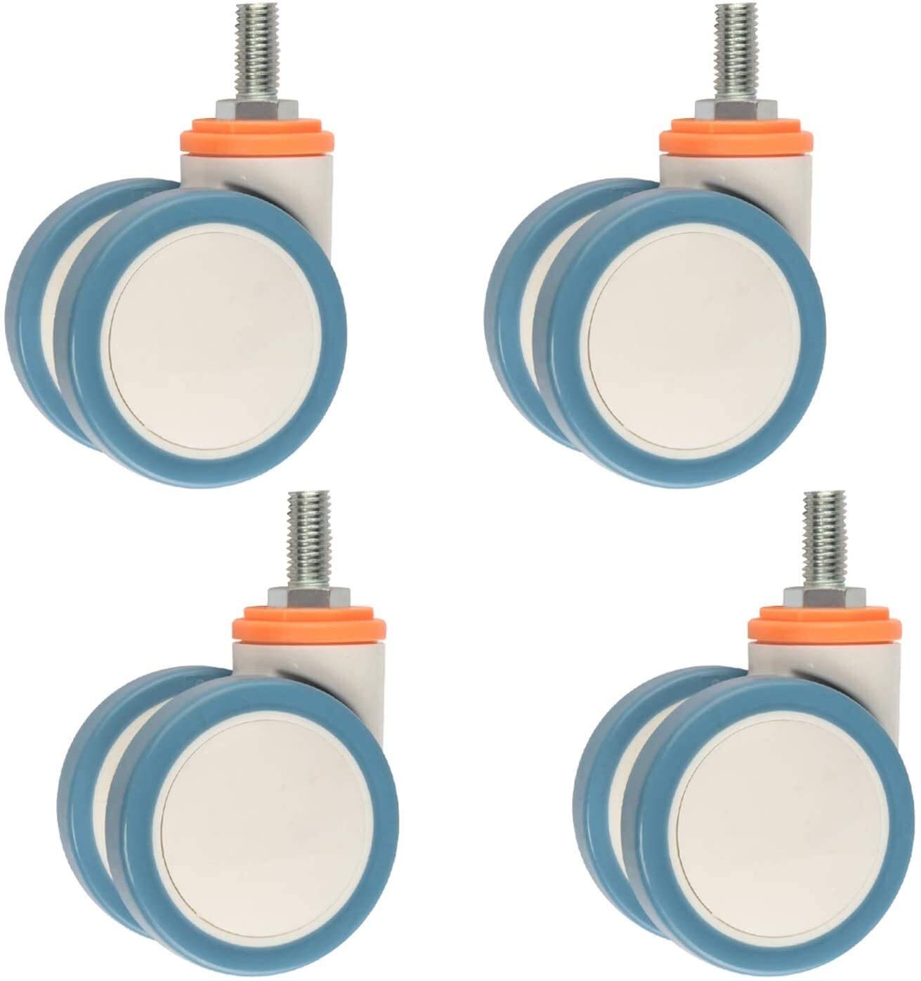 Roulettes pivotantes en polyuréthane M12 pour mobilier médical haut de gamme