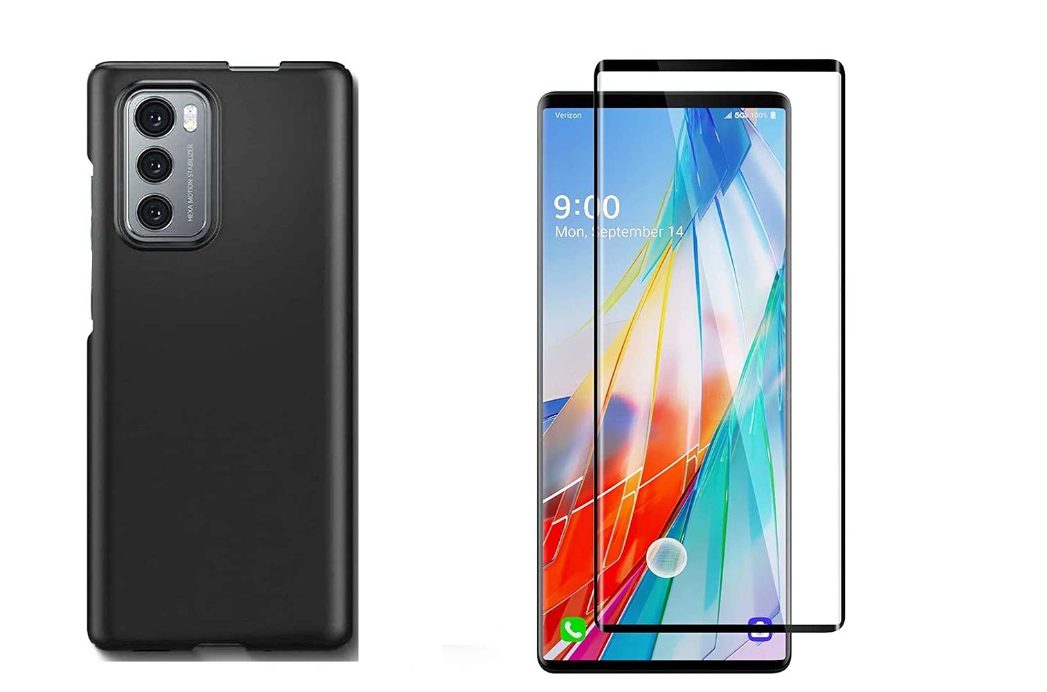 COVERLINE for LG Wing [3D Tempered Glass] Hard Back Cover for LG Wing (Combo) (B09G2N2X4W) Amazon Price History, Amazon Price Tracker