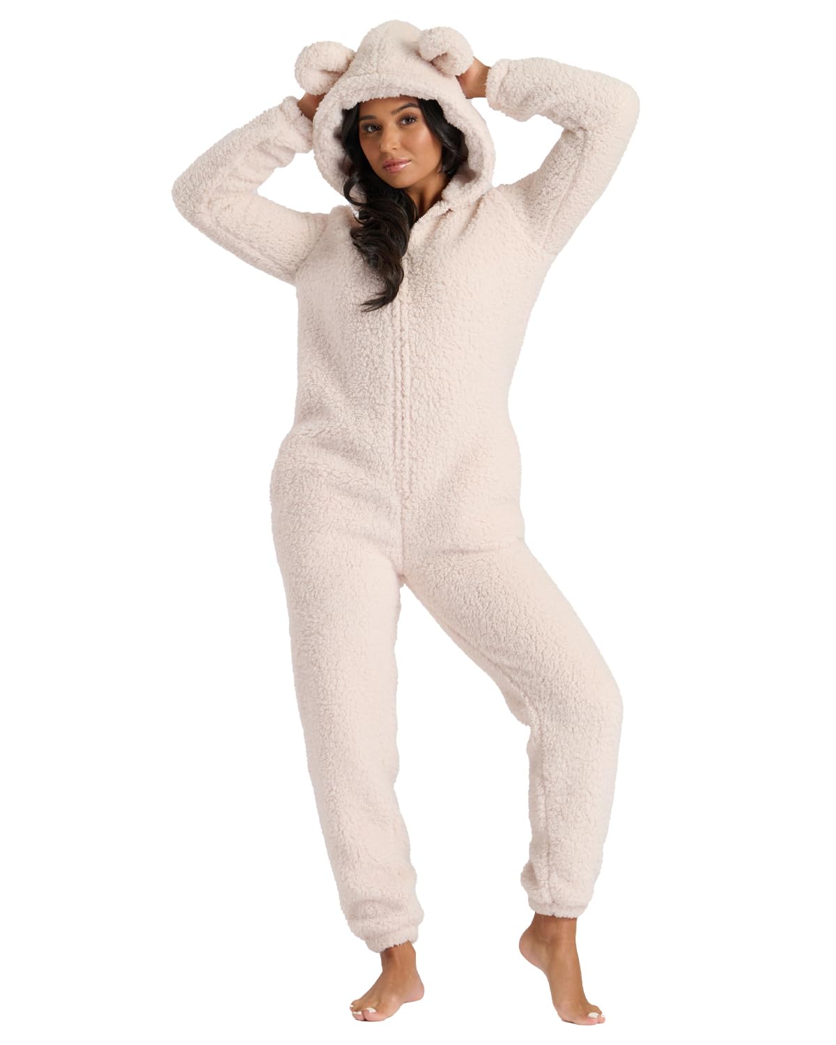 Undercover Ladies Sherpa Teddy Onesie 794072 Cream XL