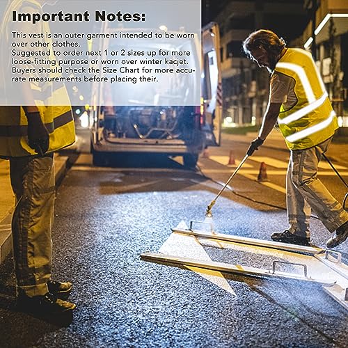 Image of XPCARE Reflective Safety Vests For Women Men, High Visibility Security Vest Pockets and Zipper Front Construction Work Vest