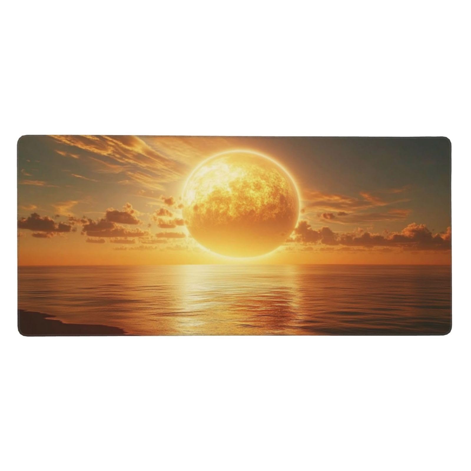 Duża podkładka pod mysz Ocean Sunset XXL podkładka pod mysz 1000 x 500 x 4 mm, akcesoria do gier, podstawa antypoślizgowa i gładka powierzchnia, poprawia szybkość i precyzję Gamer-GZ581