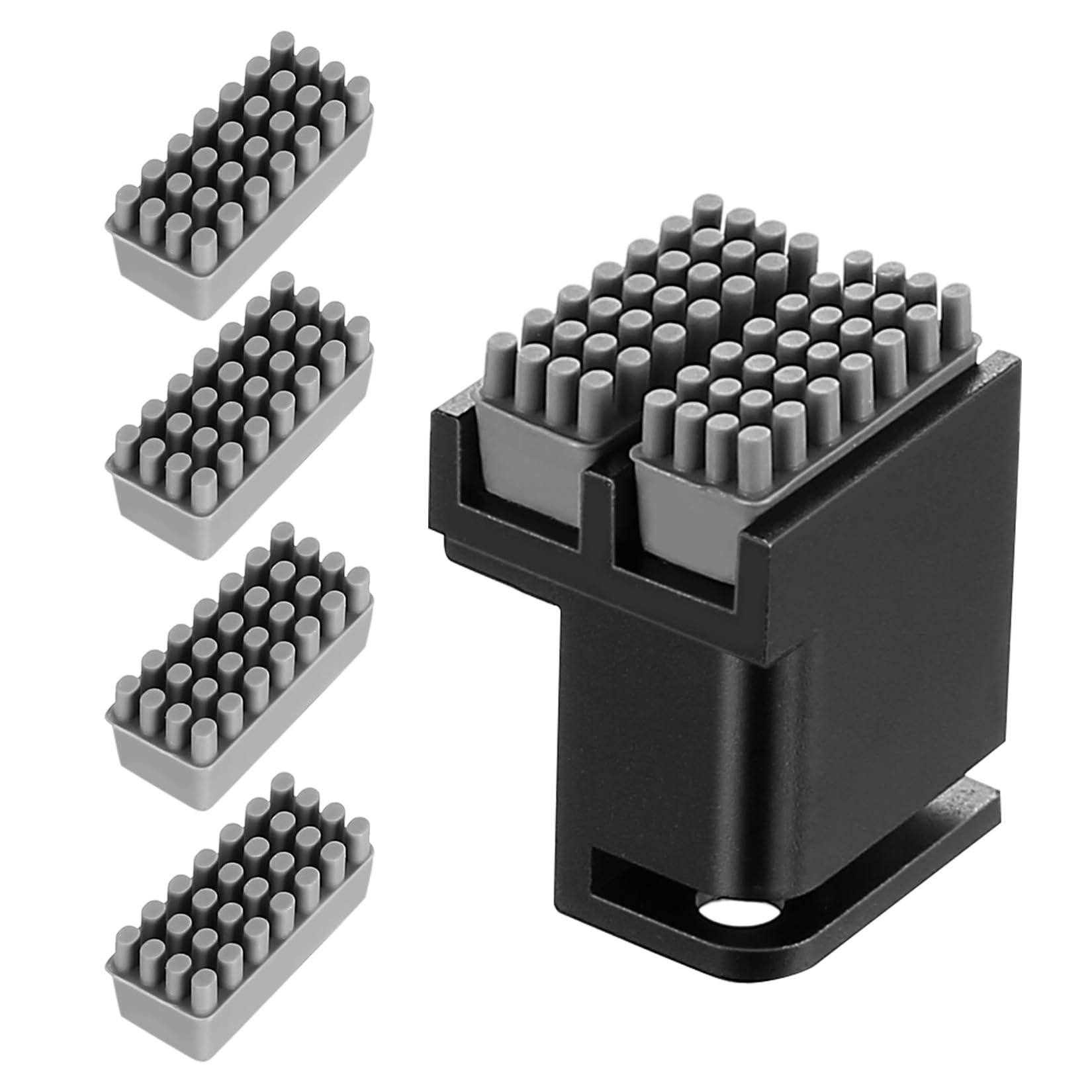 1 Pieza para Panda Brush XP + 4 Piezas Cepillo de Silicona para Bambu Lab P1S/P1P/X1C/X1E Impresora 3D Accesorios, Kit de Herramientas de Limpiador de Boquillas de Silicona