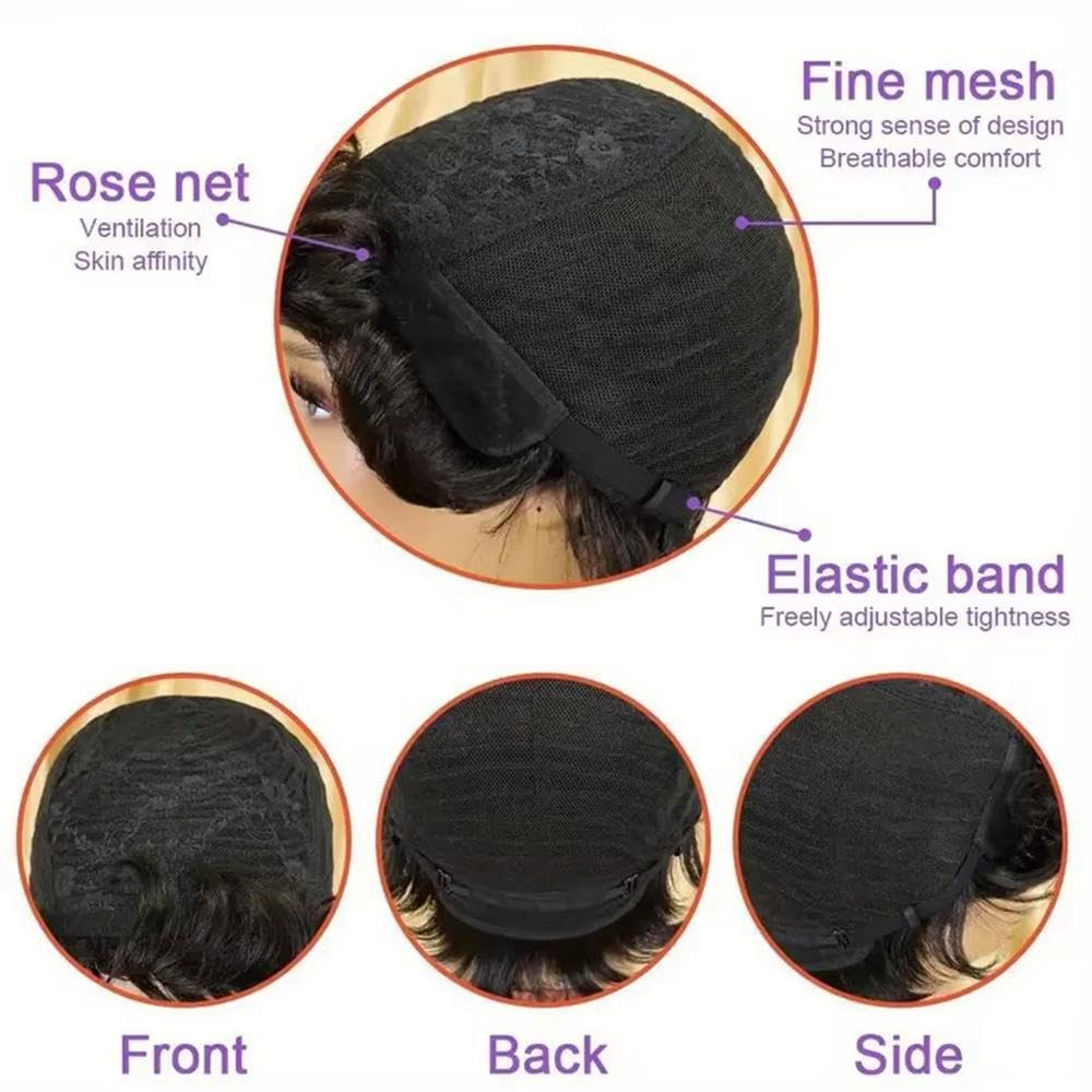 Accessori Parrucche Parrucca Per Capelli Umani Realizzata A Macchina Con Onde Voluminose Per Un Comfort Quotidiano(2)