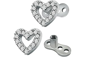 ZS Cubic Zirconia Dermal Anchor Tops 14g Microdermals