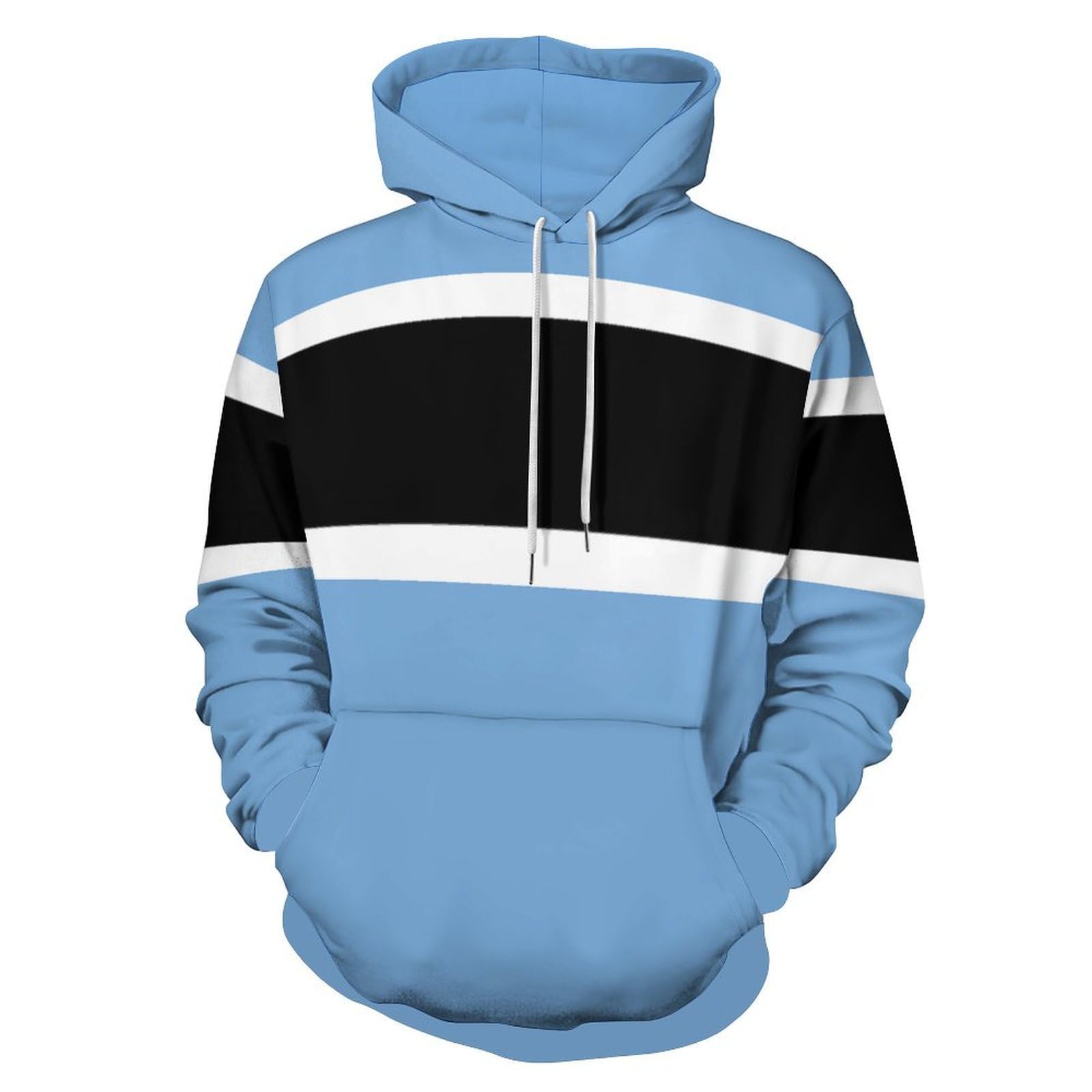 Sweat à capuche drapeau du Botswana pull unisexe décontracté - 8