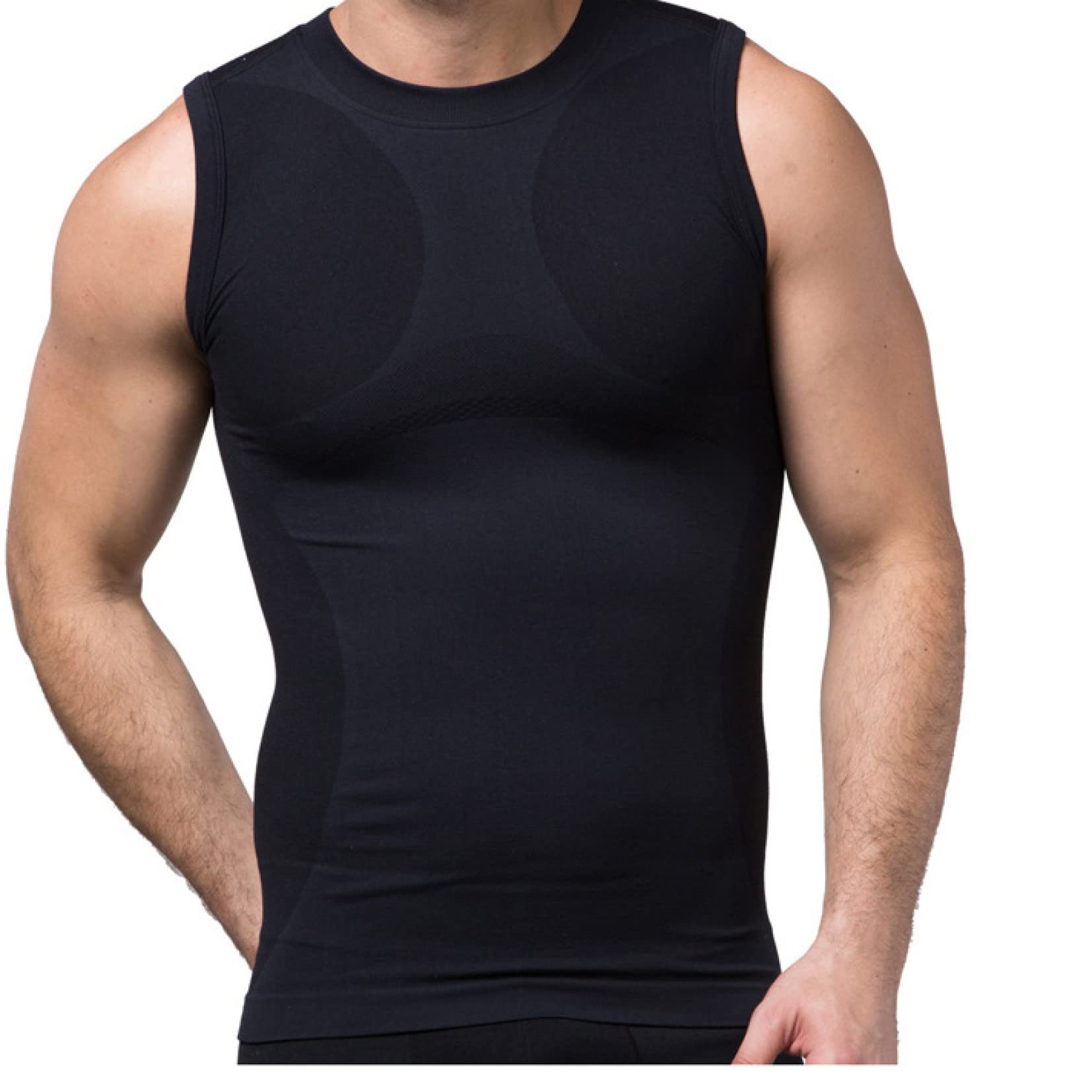Herren-Workout-Kompressionsshirt – Nahtloser Taillen-Shaper-Body-Shaper – fitnessstudio-Komfort, Bauchkontrolle, Tank-top-unterwäsche