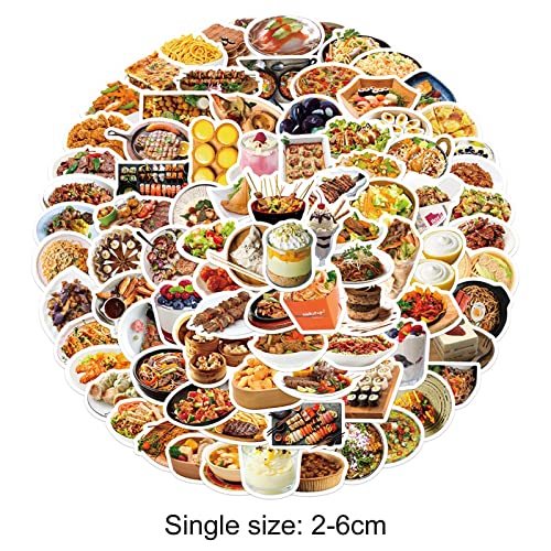 Roadoor Food Stickers - 90Pcs Snack Stickers Assorted Pack Waterproof Vinyl Stickers For Water Bottles Guitar Laptop Decorations Stickers For Teens Mix Color 2" #TOP7
