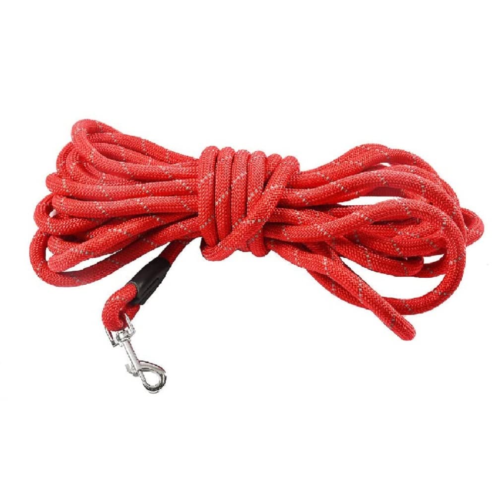 Bobby Walk 5 M - Dog Lead 5 Meters/Thickness 1,5 CM, Tubular Dog Leash, Resistant Nylon, Red