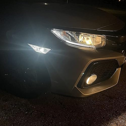 Miniatura 8 de Luces de marcador laterales Civic de 10 generación para Honda Civic Coupé Hatchback 2016 2017 2018 2019 2020 2021 Honda Civic Coupe Hatchback Blanco