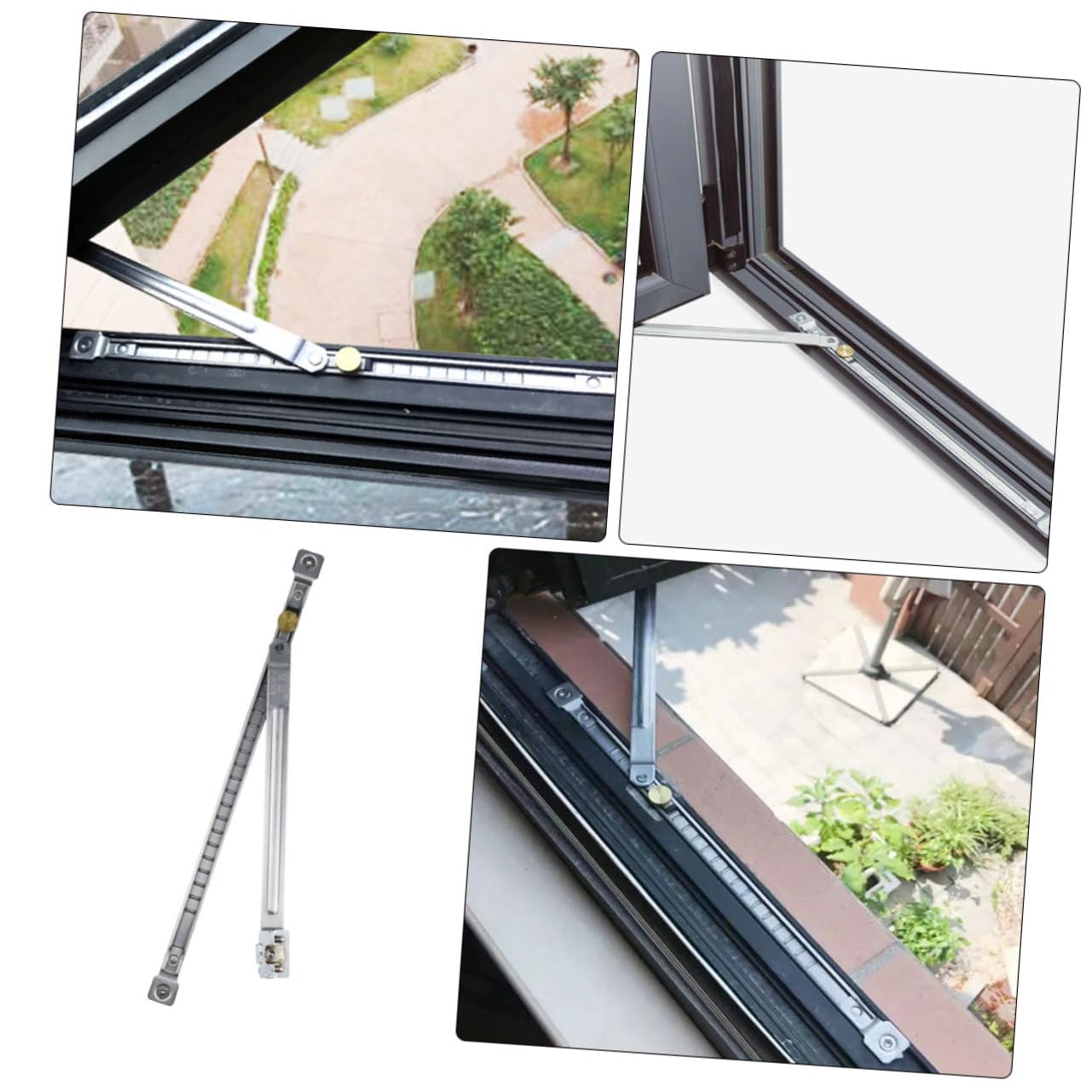 Uonlytech 5stücke Schiebefenster-sicherheitsstange Verstellbare Windstütze Bohrfreie Installation Für Aluminiumfenster Und Türen Flexibel Einsetzbar Langlebig Und Stabil Verstellbar