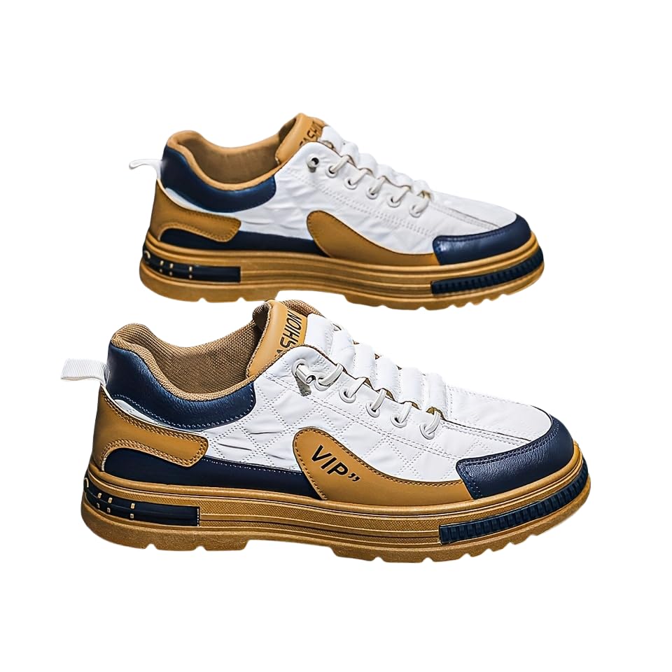 Men's Fashion Street Style Skateboard Shoes, Comfortable Non-Slip Canvas Casual Sports Shoes for Men's Daily & Casual Activities, White, US 13