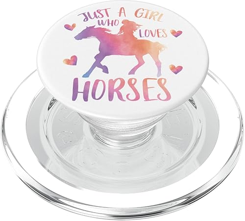 Just a Girl Who Loves Horses Acuarela Caballo Western Rider PopSockets PopGrip agarre intercambiable para teléfonos y tabletas PopSockets MagSafe