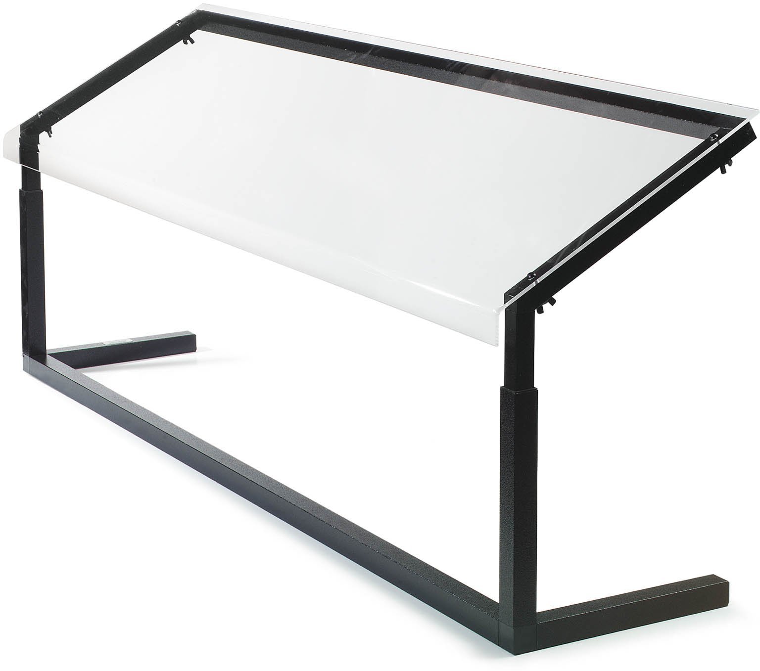 Carlisle FoodService Products Aluminum Adjustable Single-Sided Sneeze Guard, 48 Inches, Black