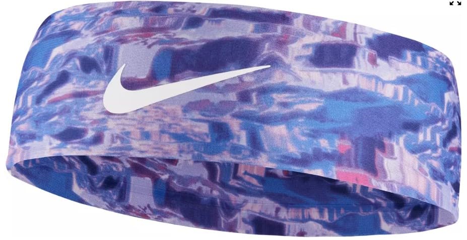 Bandeau Dri-FIT Fury 3.0 Nike bleu pour vos séances de running et fitness