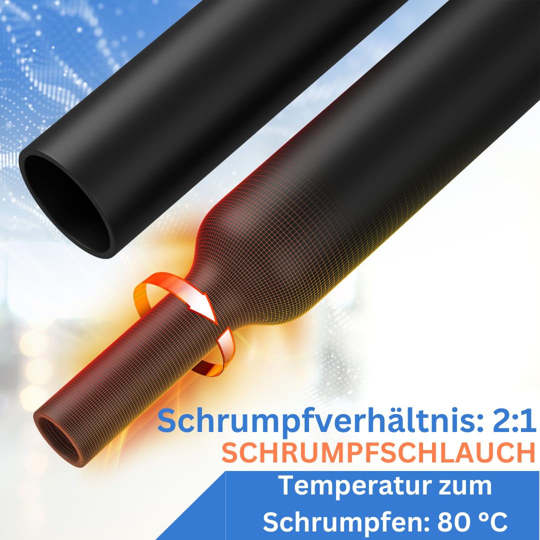 Salipt Schrumpfschlauch Rot 4 Zoll (100 Mm) – 10 Fuß, 2:1, Polyolefin, -55°C Bis 125°C