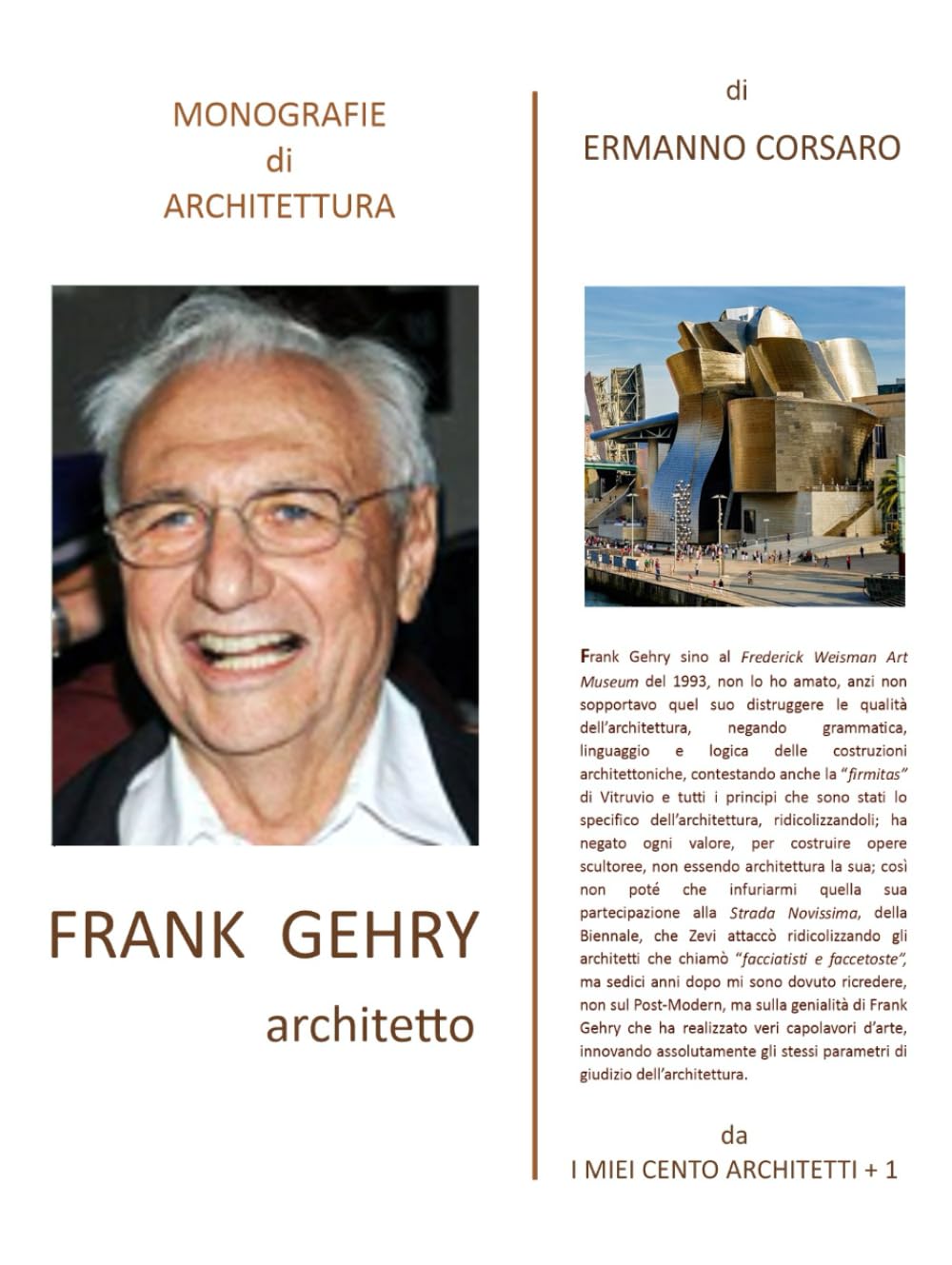 FRANK GEHRY: architetto