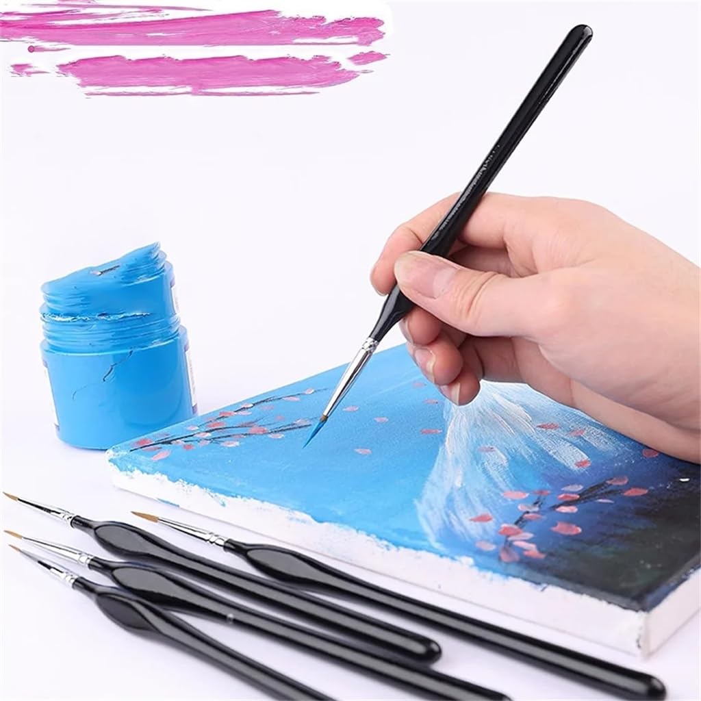 XBTGS Malpinsel, Miniatur-Pinsel, Mini-Pinsel, Aquarell-, Öl-, Nagelpinsel, D-wie abgebildet, D-wie abgebildet