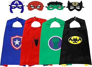 Superhero Capes for Kids,Heroes Capes and Masks Fit for 4-12years old bo...