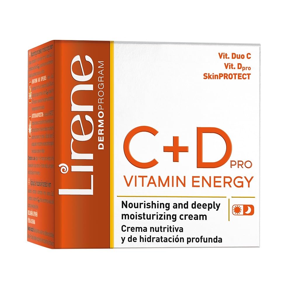 Lirene Vitamin Energy C+D Pro Nourishing & Deeply Moisturizing Cream | 50 ml | Vitamin Duo C & Vitamin Dpro | Radiance, Firmness & Hydration