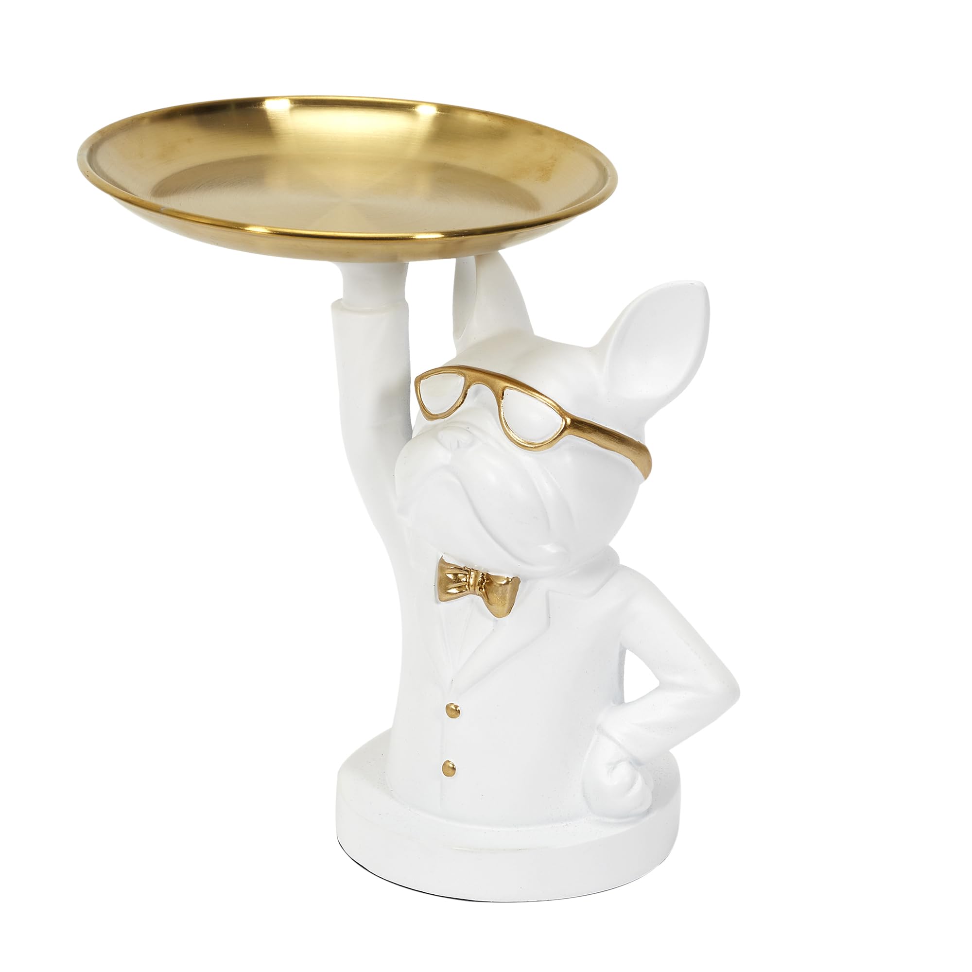 Sculptuur brons kleur met metaal wij tweeen beelden zijn van polyresin