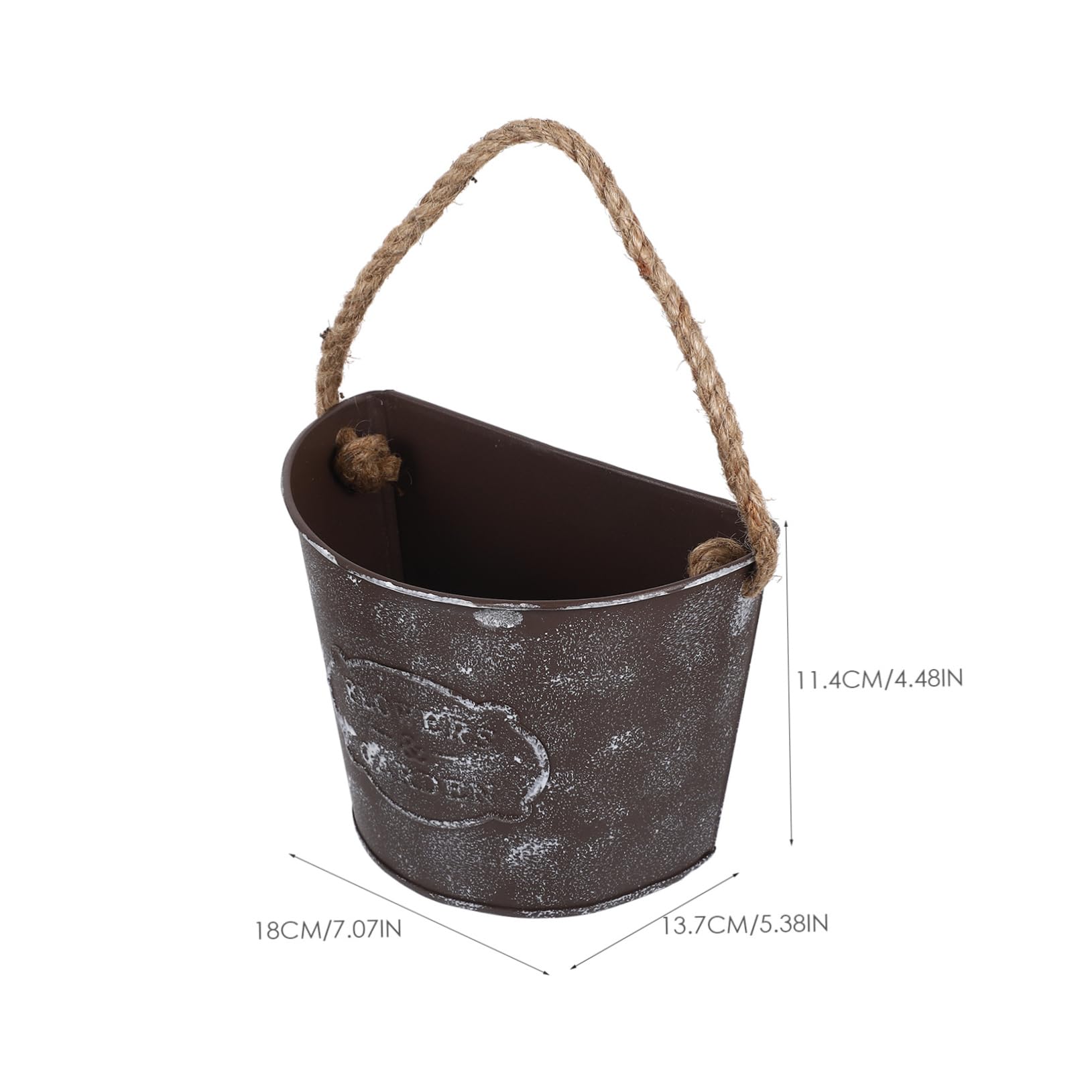2 Stück Wand-Blumentöpfe Aus Eisen – 9 X 15 X 30 Cm, Vintage-Design Für Drinnen & Draußen