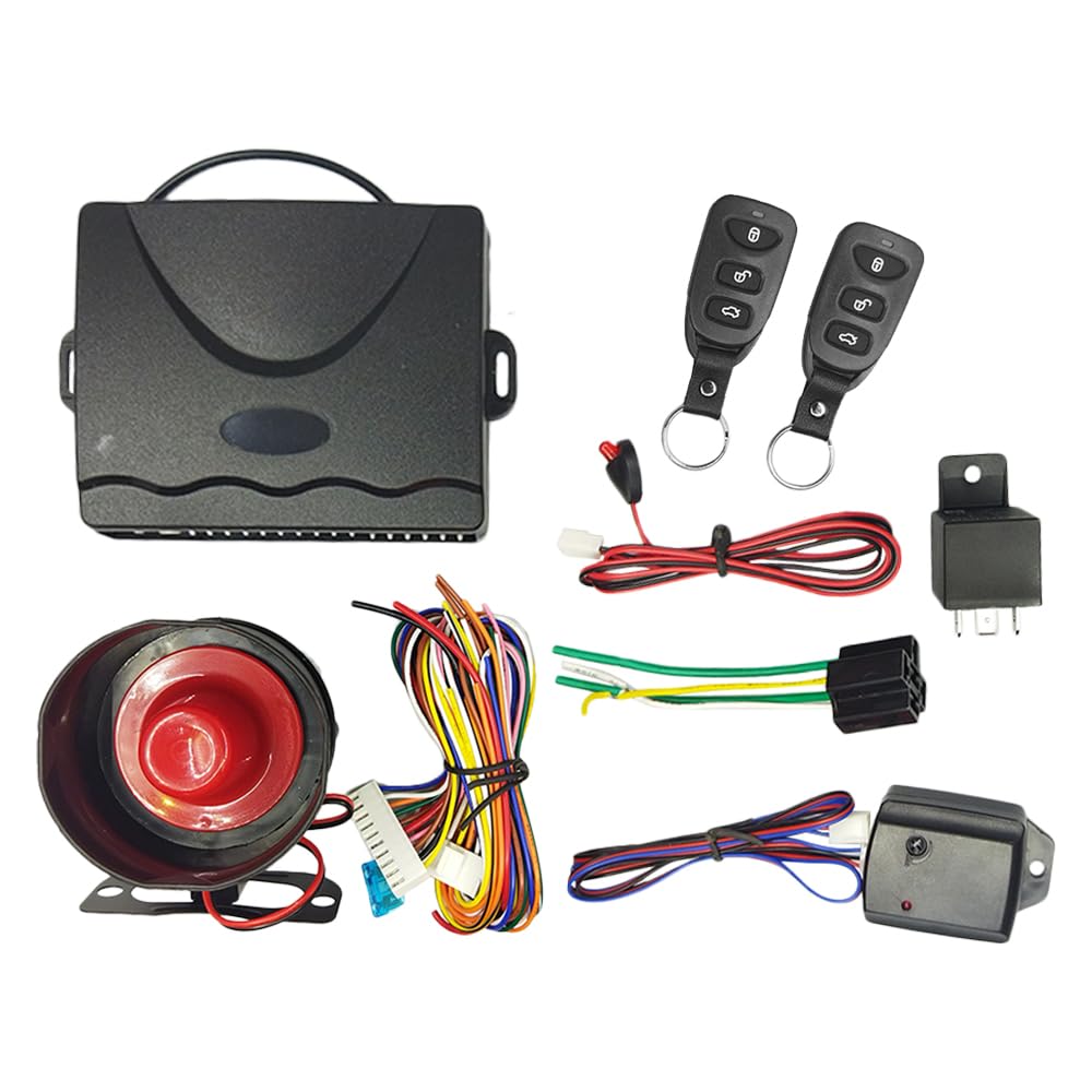 Riloer Alarme de voiture à télécommande, alarme antivol double capteur de télécommande