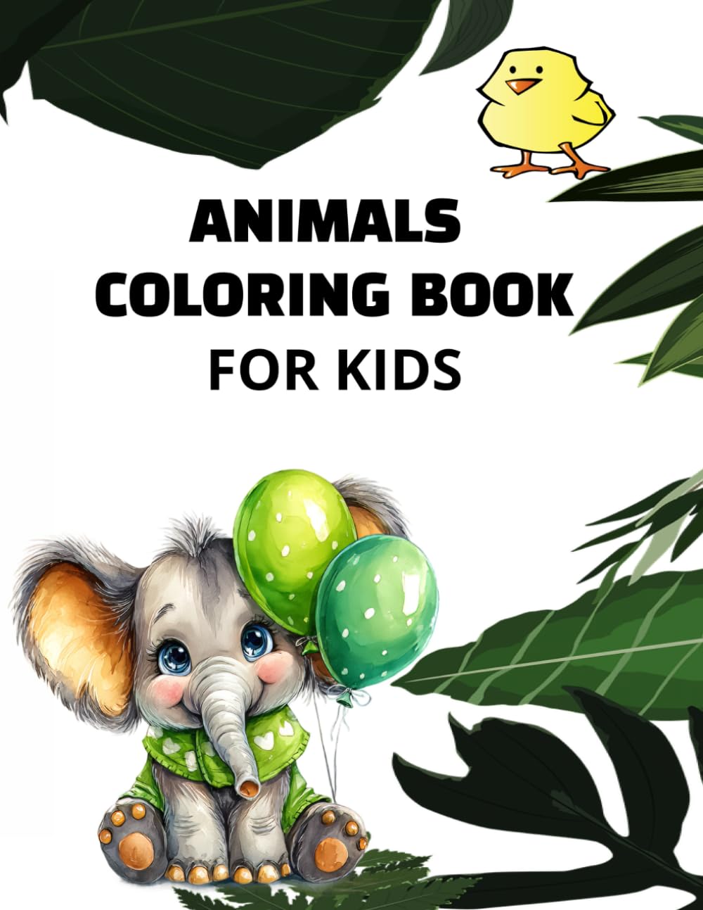 Cute and Funny Animals Coloring Book for kids and Adults