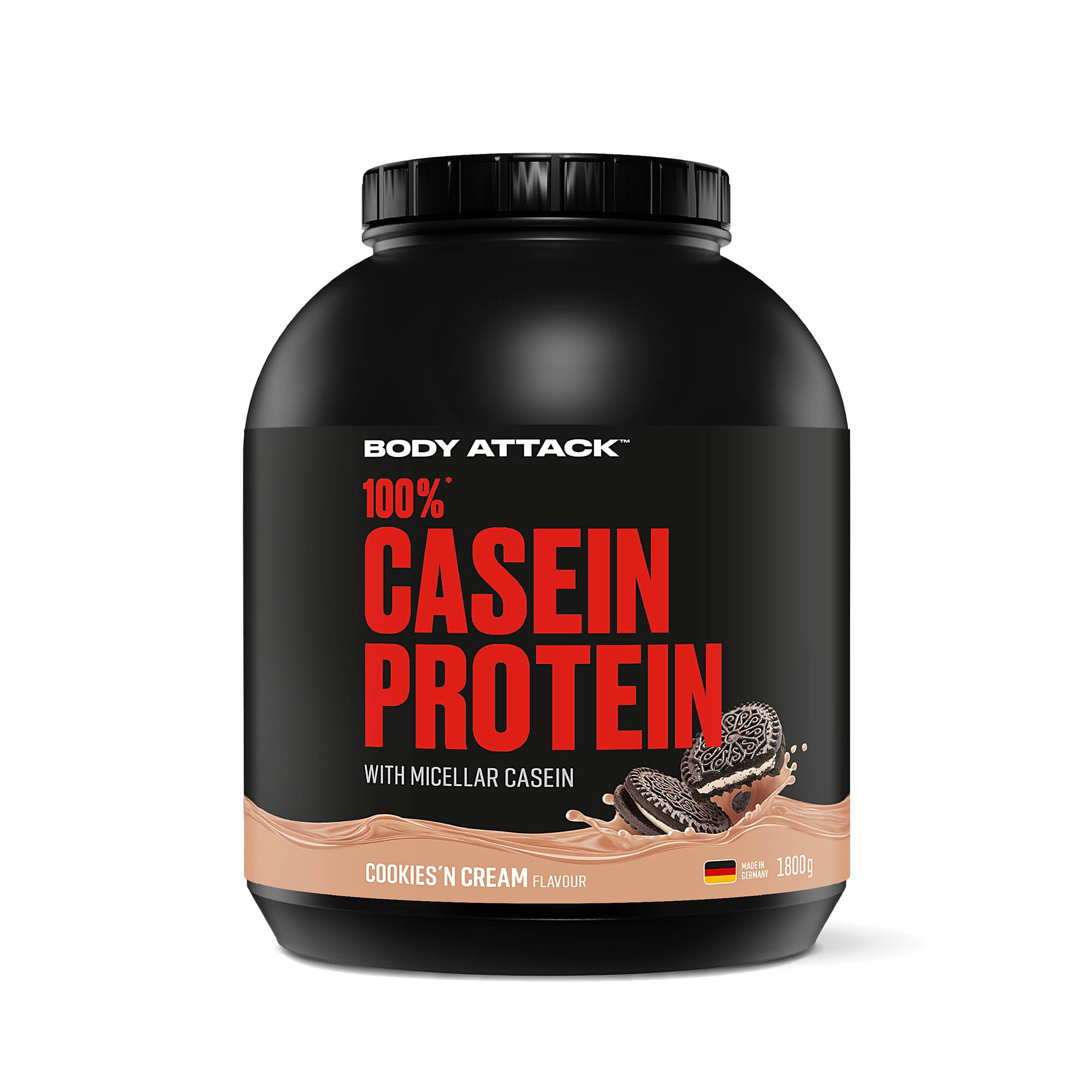 Body Attack Cookies and Cream 1800g Casein Protein by Body Attack