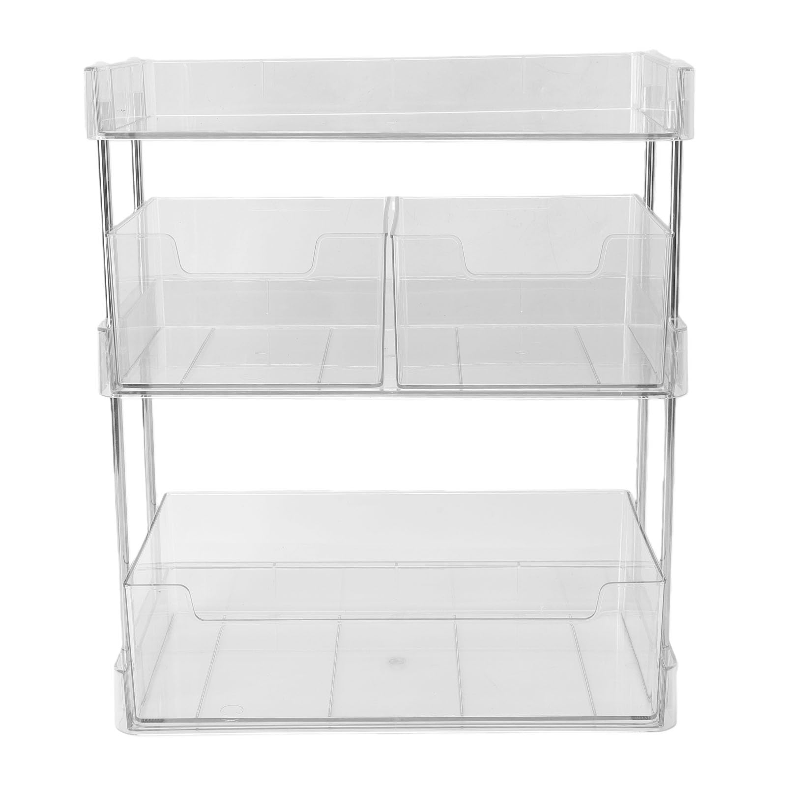 Generic Organizador de Bolsas de té, Diseño Transparente Multifuncional con Almacenamiento de 3 Niveles para Cocina, Baño, Estación de café, 33,5x17x30cm (Diseño de 3 niveles.)