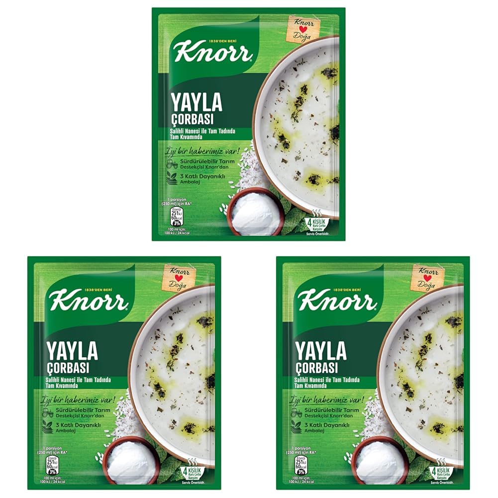 Knorr Hazır Çorba Yayla Çorbası 72 g 3lü paket
