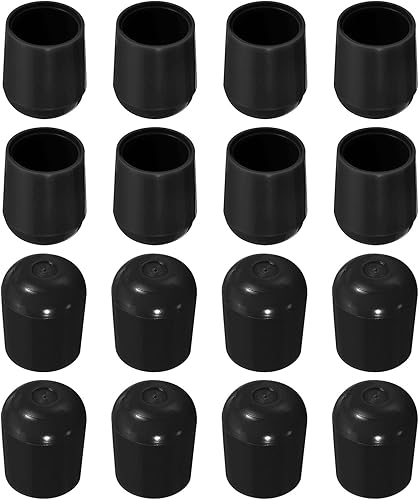 Miniatura 1 de uxcell Protectores de suelo para patas de silla, 16 tapas redondas de plástico para patas de silla, fundas antideslizantes para patas de muebles
