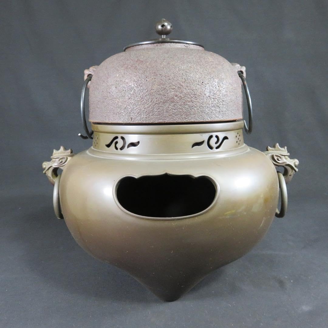 Amazon.co.jp: 風炉釜 釜師 佐藤清光 鬼面風炉 丸釜添 孫兵衛 茶道具