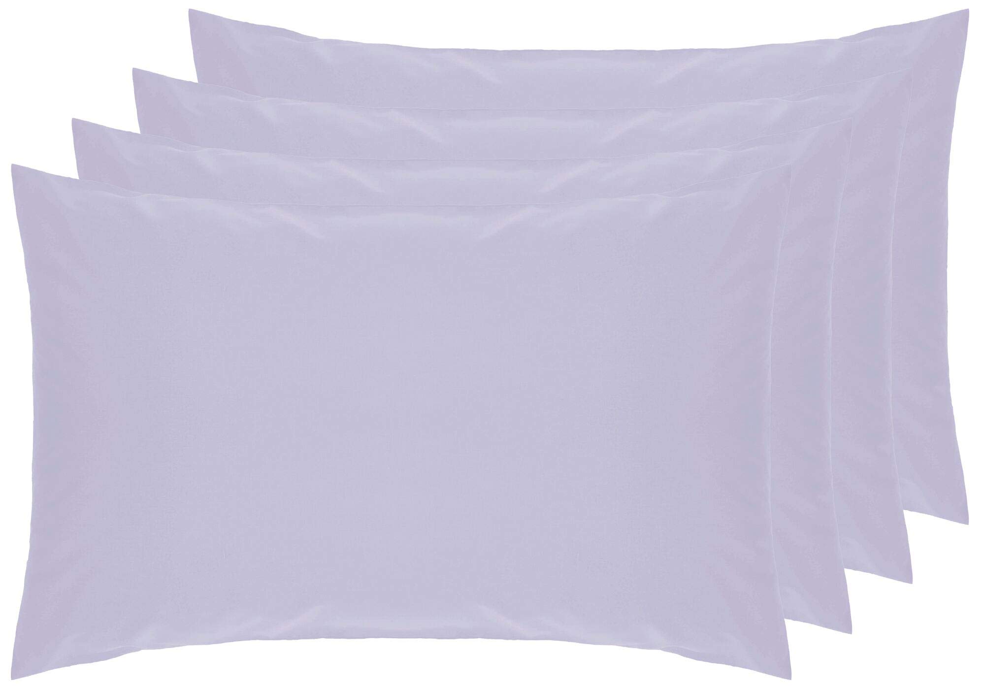 Belledorm Heather 4 Pack Purple Pillowcases, 7 Year Guarantee, 200 Thread Count Percale (Housewife, )