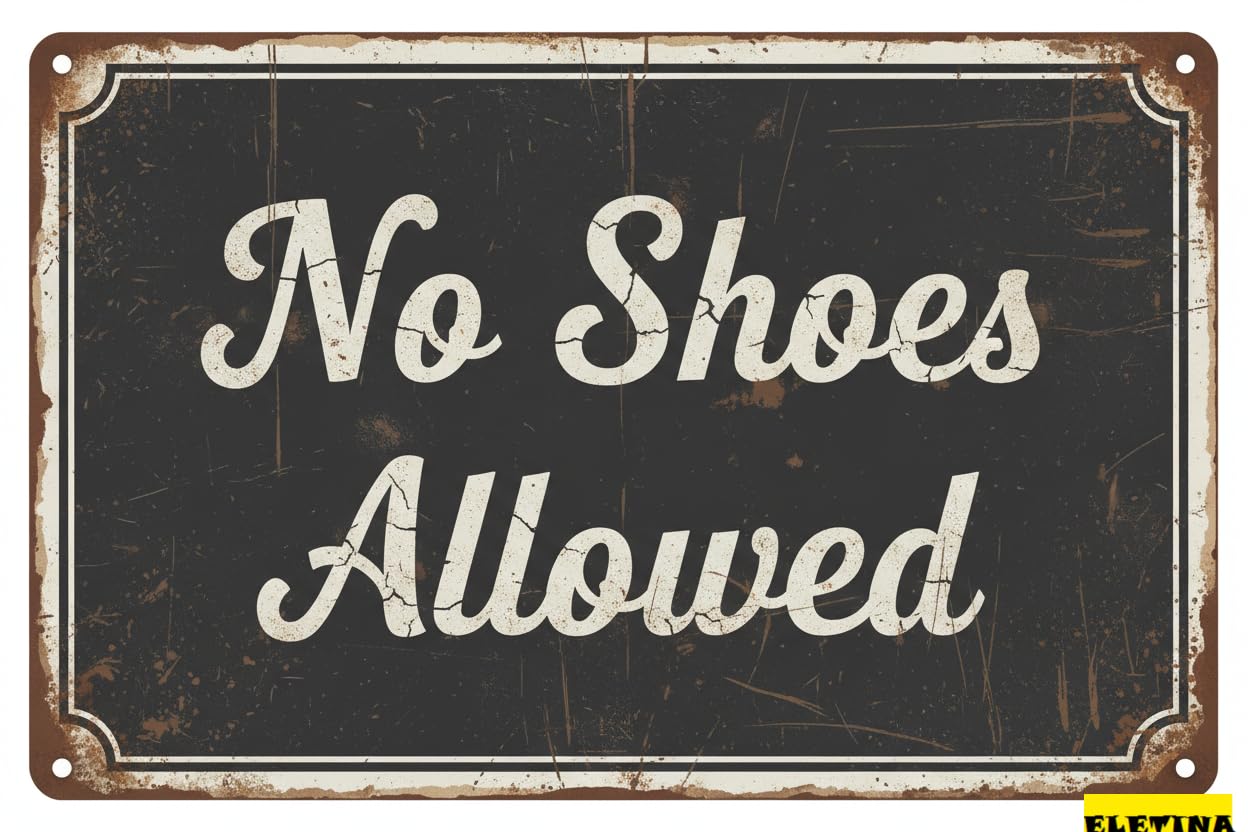Vintage Metal Tin Sign for Man Cave Wall Art Definition Plaque No Shoes Please Remove Shoes Remove Shoes No Plaque Home Kitchen Living Room Bedroom Office Decor 8x12 Inch