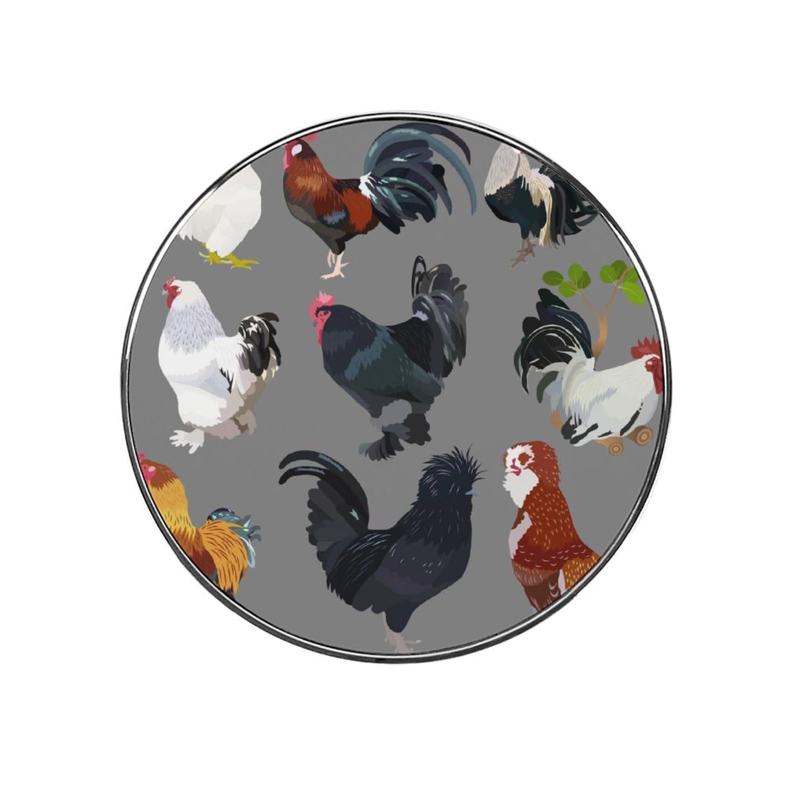 Cartoon Chicken Alloy Fridge Magnet For Office Cabinet Refrigerator Whiteboard Photo
