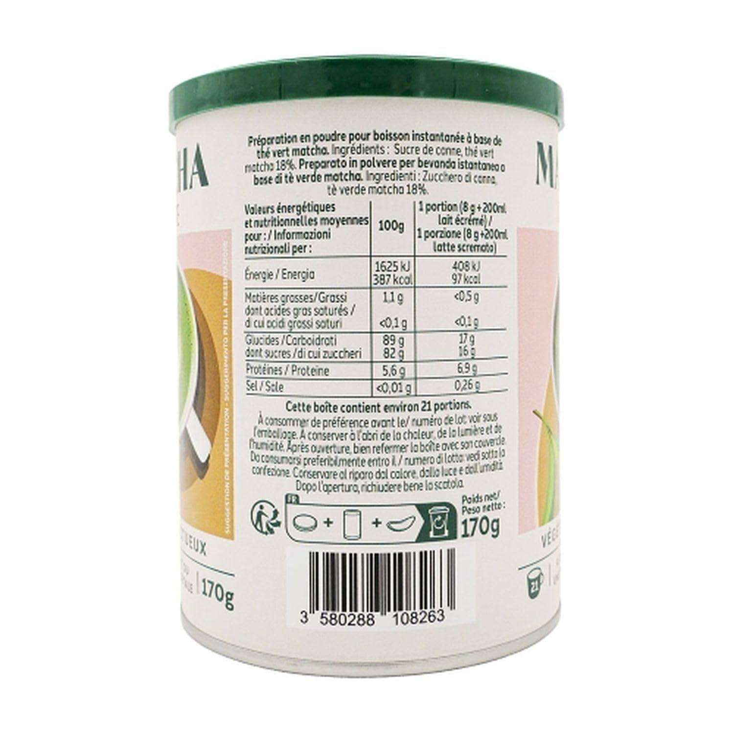 Lot 3x Matcha latte - Boîte 170g