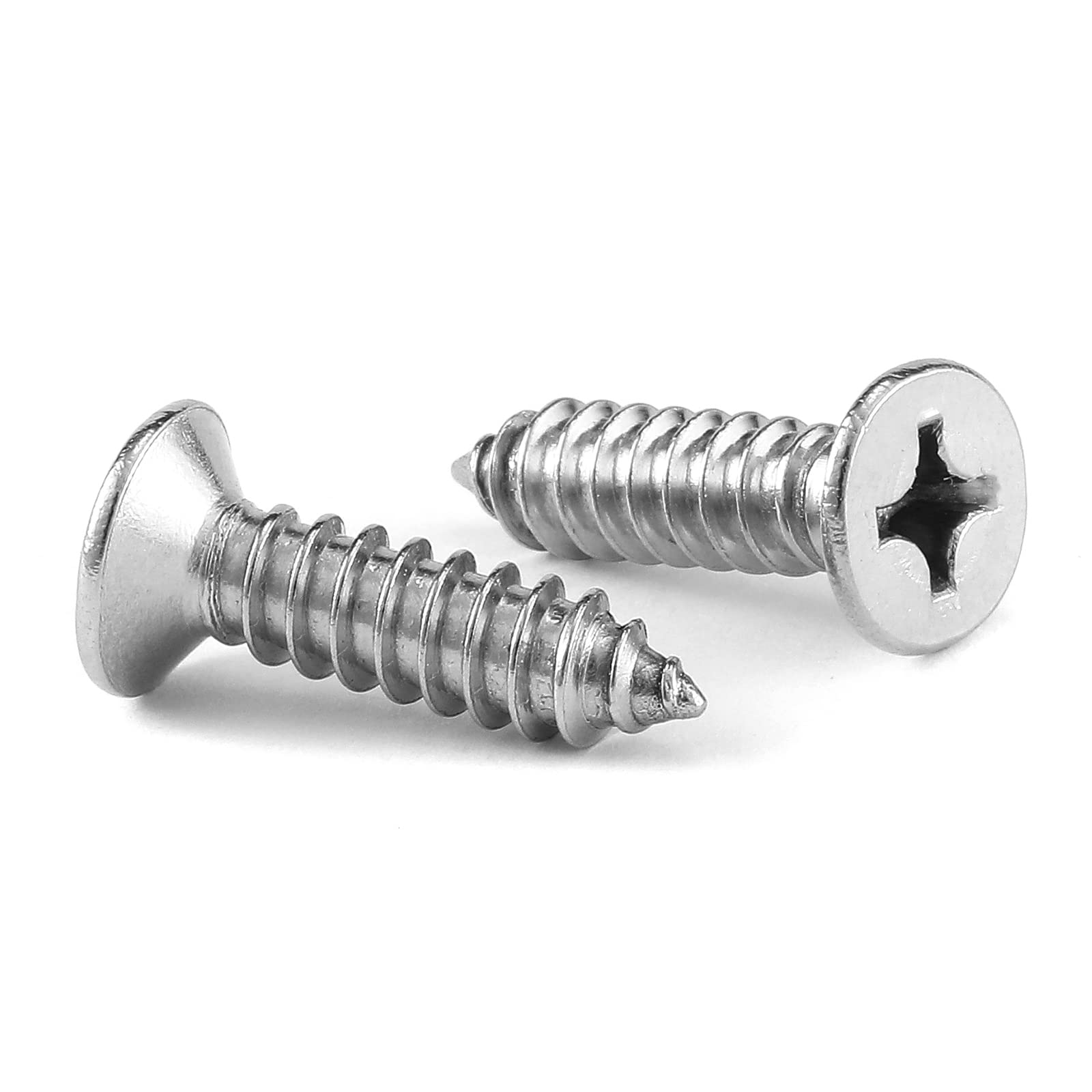 Stainless Steel Wood Screws - 100 Pack -12