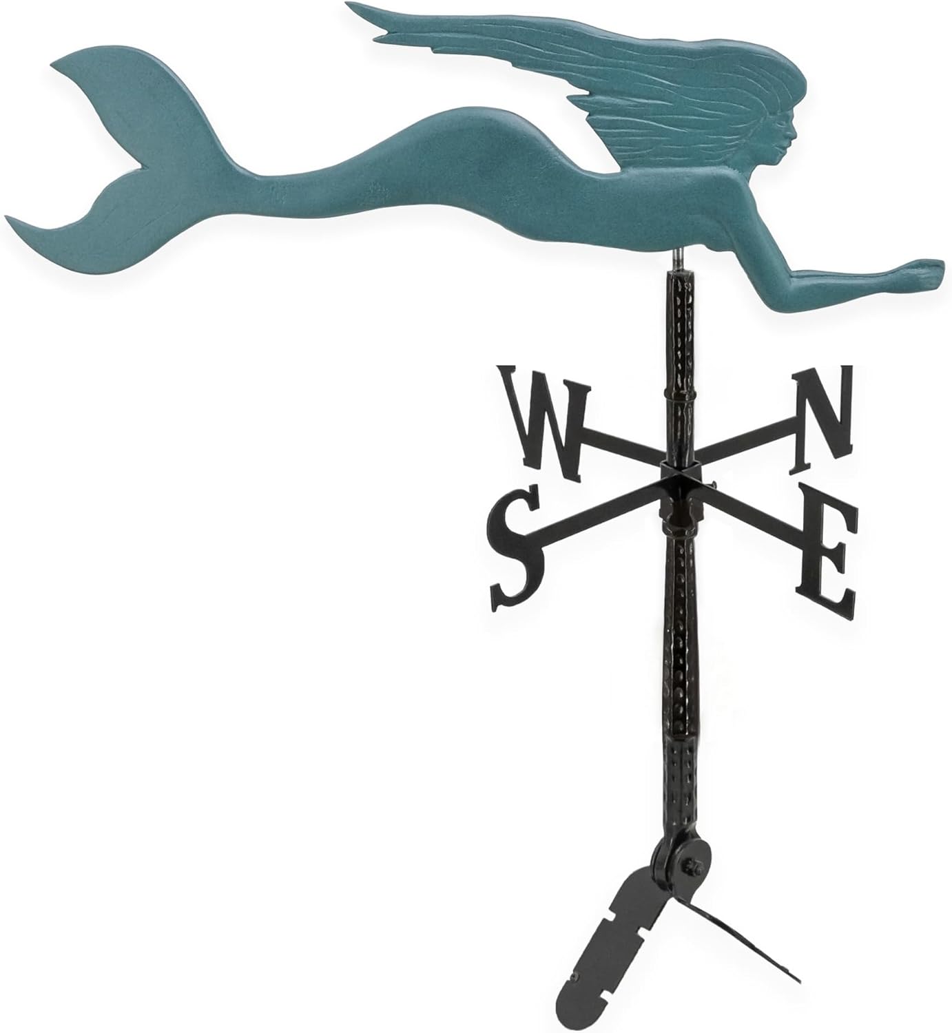 Montague Metal Products Mermaid Weathervane – Decorative Rooftop Accent for Homes, Durable & Handcrafted, Made in Michigan, Cast Aluminum Weather Vane (Verdigris)