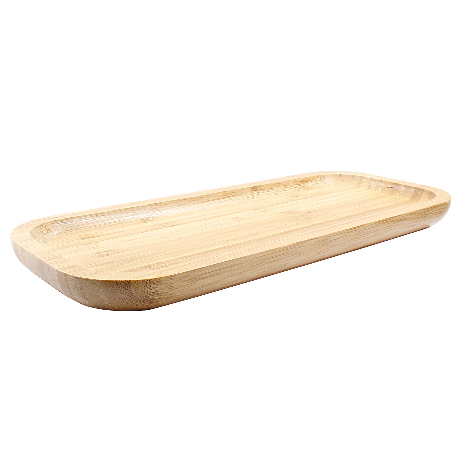 Bandeja de bambú de 30 cm para servir té, baño, fregadero de cocina, expositor de perfume, portavelas, bandeja de bambú ecológica para decoración del hogar