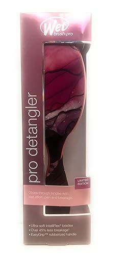 Wet Brush -Pro EasyGrip Pro Cepillo desenredante para el cabello, edición limitada, naturaleza antinatural, rosamulticolor