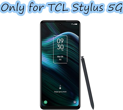Miniatura 3 de Stylus 5G - Bolígrafo de repuesto para TCL Stylus 5G T779W versión Stylus con pasador de expulsión (negro lunar)