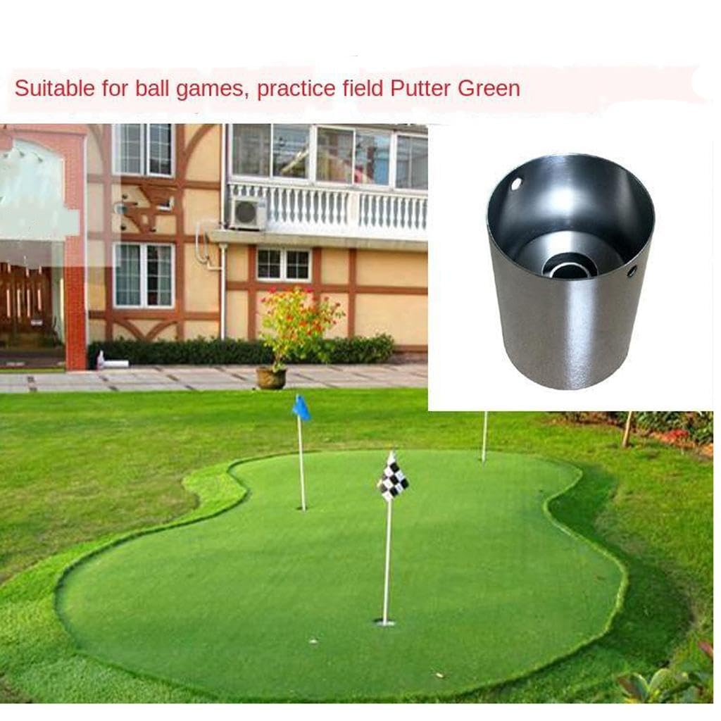 Soporte para hoyo de putting de golf, soporte para bandera verde, sólido, duradero y práctico, para asta bandera, tapete putting sólido, taza entrenamiento para patio,